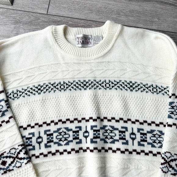 Vintage Tip Top Tailors Grandpa Knit Sweater Cottagecore - Picture 6 of 14